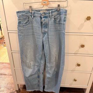 Light Blue Barrel Denim Jeans
